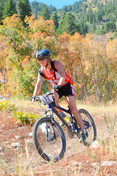 Kathy Frank competing in Xterra